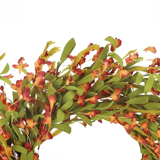 22" Orange Wildflower Wreath by Ashland®